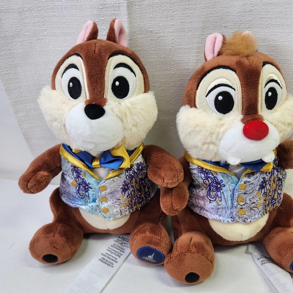 Disney Chip & Dale 50th Anniversary Brown Chipmunks Stuffed Animal Plush Toy 8" - Picture 3 of 9
